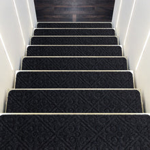 Load image into Gallery viewer, 15Pcs Indoor Non-Slip Stair Carpet Mats for Wooden Steps-Gray