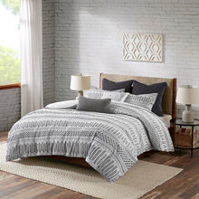 Load image into Gallery viewer, Ink+Ivy Rhea 100% Cotton Jacquard Duvet Cover Mini Set - King/Cal King - Grey II12-1103 By Olliix