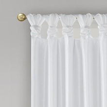 Load image into Gallery viewer, Madison Park Emilia 100% Polyester Solid Faux Silk Twisted Tab Blackout Panel MP40-6367 By Olliix