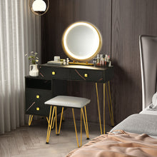 Load image into Gallery viewer, Modern Dressing Table with Storage Cabinet-Black