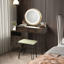 Load image into Gallery viewer, Modern Dressing Table with Storage Cabinet-Brown