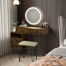 Load image into Gallery viewer, Modern Dressing Table with Storage Cabinet-Rustic Brown