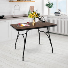 Load image into Gallery viewer, 43 x 27.5 Inch Industrial Style Dining Table with Adjustable Feet-Rustic Brown
