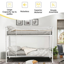 Load image into Gallery viewer, Metal Twin Bunk Bed Frame with Ladder