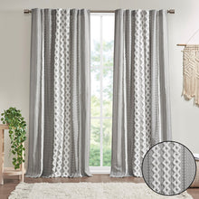 Load image into Gallery viewer, Imani Cotton Printed Window Panel With Chenille Stripe And Lining II40-1181 By Olliix