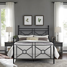 Load image into Gallery viewer, Montgomery Queen Bed Black - Headboard, Footboard, Finials, Rails
