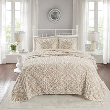 Load image into Gallery viewer, Madison Park Sabrina 100% Cotton Tufted Bedspread Set - Full/Queen - Taupe MP13-7124 By Olliix