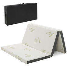 Load image into Gallery viewer, Queen 3 Inch Tri-fold Memory Foam Floor Mattress Topper Portable with Carrying Bag-M