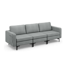 Load image into Gallery viewer, 1/2/3/4-Seat Convertible Sectional Sofa with Reversible Ottoman-3-Seat