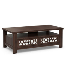 Load image into Gallery viewer, 3-tier Coffee Table with 2 Drawers and 5 Support Legs-Brown