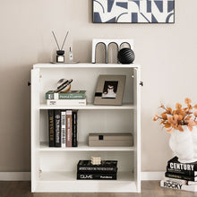 Load image into Gallery viewer, 2 Door Storage Base Cabinet with 3-Tier Shelf-White