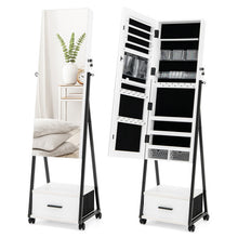 Load image into Gallery viewer, Jewelry Cabinet with Full Length Mirror-White