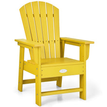 Load image into Gallery viewer, Patio Kids' Adirondack Chair with Ergonomic Backrest-Yellow