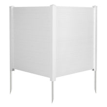 Load image into Gallery viewer, 2-Pack Outdoor Picket Fence with 3 Cuspidal Foot Stakes-White