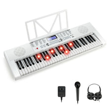 Load image into Gallery viewer, 61-Key Electric Piano Keyboard for Beginner-White