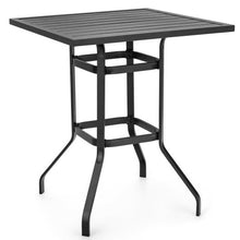Load image into Gallery viewer, 32 Inches Outdoor Steel Square Bar Table with Powder-Coated Tabletop