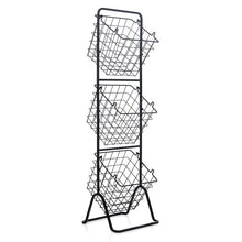 Load image into Gallery viewer, 3-Tier Fruit Basket Stand with Adjustable Heights