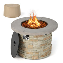 Load image into Gallery viewer, 36 Inch Propane Gas Fire Pit Table with Lava Rock and PVC cover-Gray