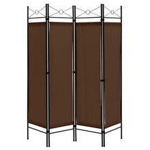 Load image into Gallery viewer, 6 Feet 4-Panel Folding Freestanding Room Divider-Brown