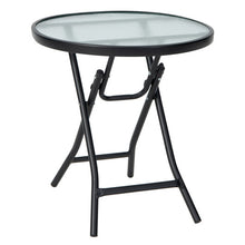 Load image into Gallery viewer, Patio Side Table with Tempered Glass Tabletop