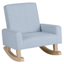 Load image into Gallery viewer, Kids Rocking Chair with Solid Wood Legs-Blue
