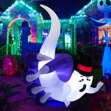 Load image into Gallery viewer, 6 Feet Halloween Inflatable Hand Hold the Ghost with Built-in LED and Air Blower