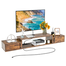 Load image into Gallery viewer, 55 Inches Floating TV Stand with Power Outlet-Rustic Brown