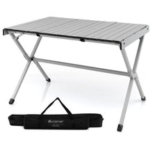 Load image into Gallery viewer, 4-6 Person Portable Aluminum Camping Table with Carrying Bag-Gray