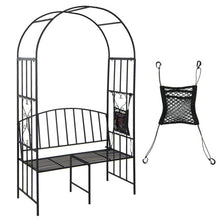 Load image into Gallery viewer, Steel Garden Arch with 2-Seat Bench