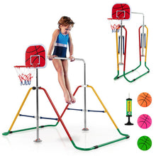 Load image into Gallery viewer, Kids Folding Horizontal Bar with 4 Adjustable Heights-Multicolor