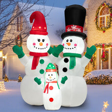 Load image into Gallery viewer, 6 Feet Inflatable Christmas Snowman Decoration with LED and Air Blower