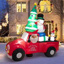 Load image into Gallery viewer, 8 Feet Wide Inflatable Santa Claus Driving a Car with LED and Air Blower