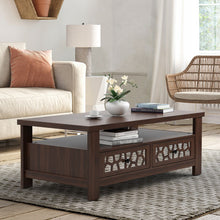 Load image into Gallery viewer, 3-tier Coffee Table with 2 Drawers and 5 Support Legs-Brown