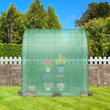 Load image into Gallery viewer, 7 x 3.5 x 7 Feet Lean-to Greenhouse with Flower Rack
