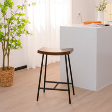 Load image into Gallery viewer, Industrial Saddle Stool with Metal Legs and Adjustable Foot Pads-24 inches