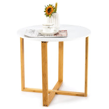 Load image into Gallery viewer, Multifunctional Round Side End Table with Bamboo Legs
