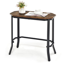 Load image into Gallery viewer, Narrow End Side Sofa Table with Rustic Tabletop-Rustic Brown