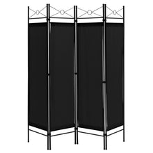 Load image into Gallery viewer, 6 Feet 4-Panel Folding Freestanding Room Divider-Black