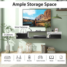 Load image into Gallery viewer, 55 Inches Floating TV Stand with Power Outlet-Black