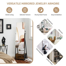 Load image into Gallery viewer, Jewelry Cabinet with Full Length Mirror-Brown