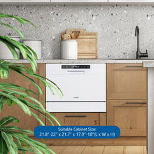 Load image into Gallery viewer, Compact Countertop Dishwasher with 6 Place Settings and 5 Washing Programs