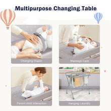 Load image into Gallery viewer, Baby Changing Table with Safety Belt and 4-side Defence-Gray