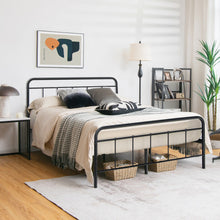 Load image into Gallery viewer, Heavy Duty Metal Platform Bed Frame with Headboard-Full Size