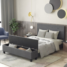 Load image into Gallery viewer, Full/Queen/Twin Upholstered Bed Frame with Ottoman Storage-Queen Size