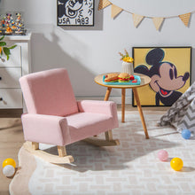 Load image into Gallery viewer, Kids Rocking Chair with Solid Wood Legs-Pink