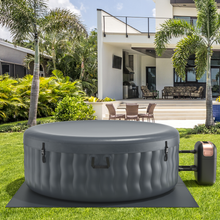 Load image into Gallery viewer, 4 Person Inflatable Hot Tub Spa with 108 Massage Bubble Jets-Gray