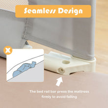 Load image into Gallery viewer, 57 Inches Bed Rail for Toddlers with Double Lock-Gray