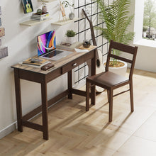 Load image into Gallery viewer, Kids Desk and Chair Set with Drawer-Brown