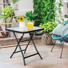 Load image into Gallery viewer, 18 Inch Square Patio Bistro Table with Rustproof Frame