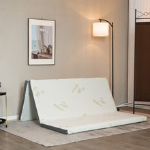 Load image into Gallery viewer, Queen 3 Inch Tri-fold Memory Foam Floor Mattress Topper Portable with Carrying Bag-M